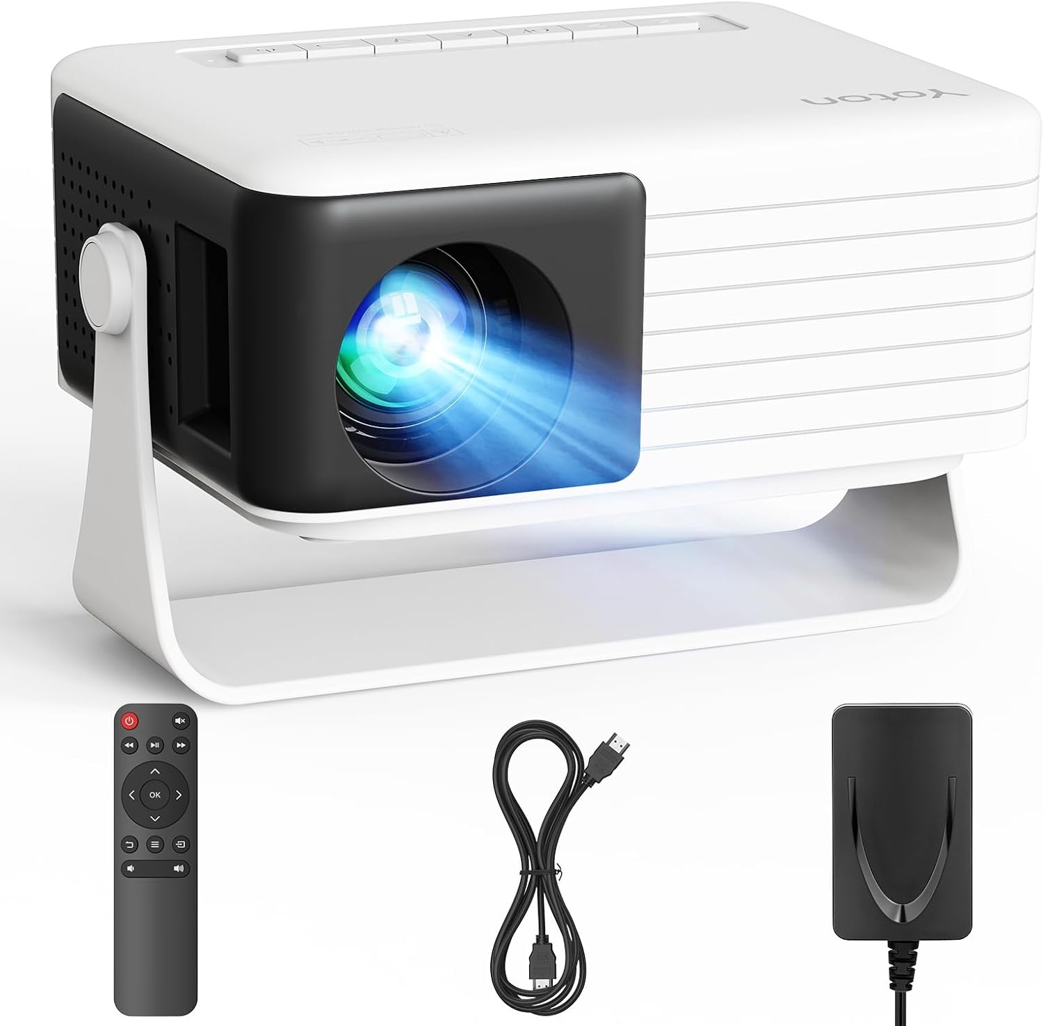 Mini Draagbare Projector - Ondersteunt Full HD 1080P, Yoton Y3 Projector Compatibel met Mobiel, Telefoons, PC, PS5 en Xbox, USB, HDMI, SD, AV Ingangen, Ideaal voor Kinderen als Cadeau
