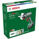 Bosch Accu-NanoBlade-zaag UniversalCut 18V-65 (snel vrij snijden in hout, houtmaterialen en plastic; max. zaagdiepte 65 mm; 18 volt-systeem; 1x 2,5 Ah accu en oplader) - Maat UniversalCut 18V