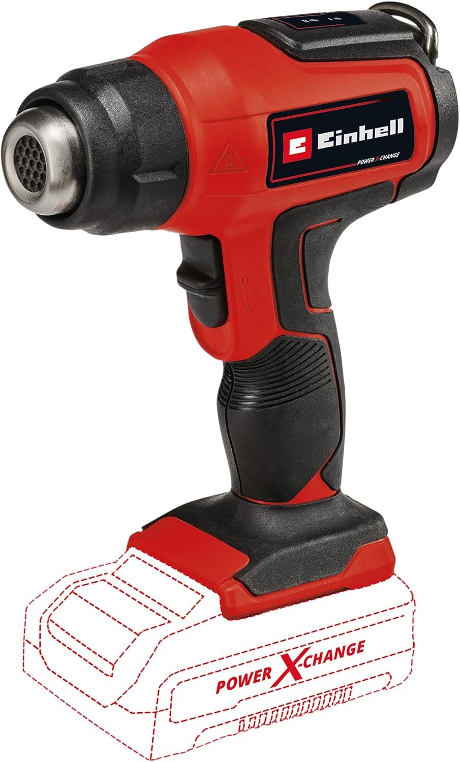 Einhell Power X-Change Accu Heteluchtpistool TE-HA 18 Li Solo - Rood - Zonder Accu en Lader