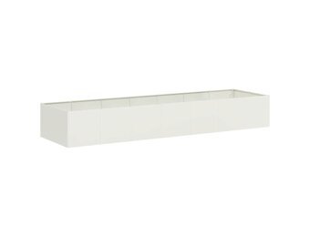 vidaXL Plantenbak 280x80x40 cm staal wit