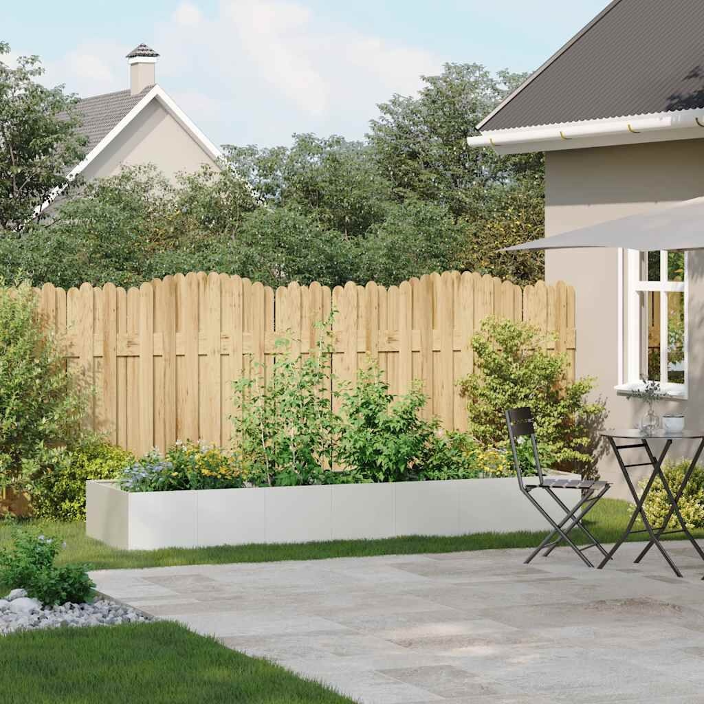 vidaXL Plantenbak 280x80x40 cm staal wit
