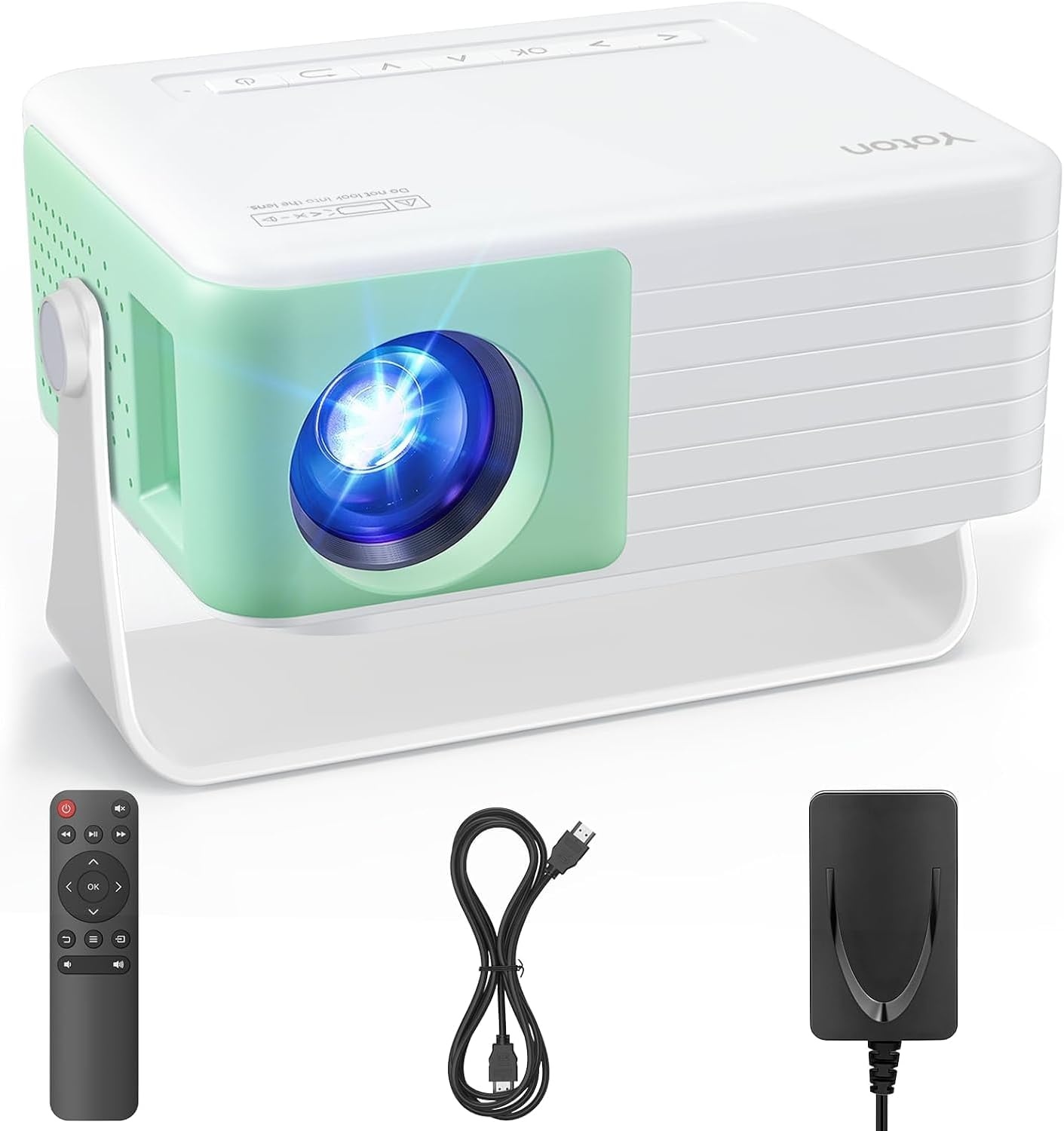 Yoton Y3 Mini-projector, groen, slaapkamer, luidspreker, 1080p, 180° rotatie