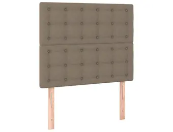 vidaXL Hoofdbord taupe 90x5x118/128 cm Stof