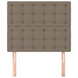 vidaXL Hoofdbord taupe 90x5x118/128 cm Stof