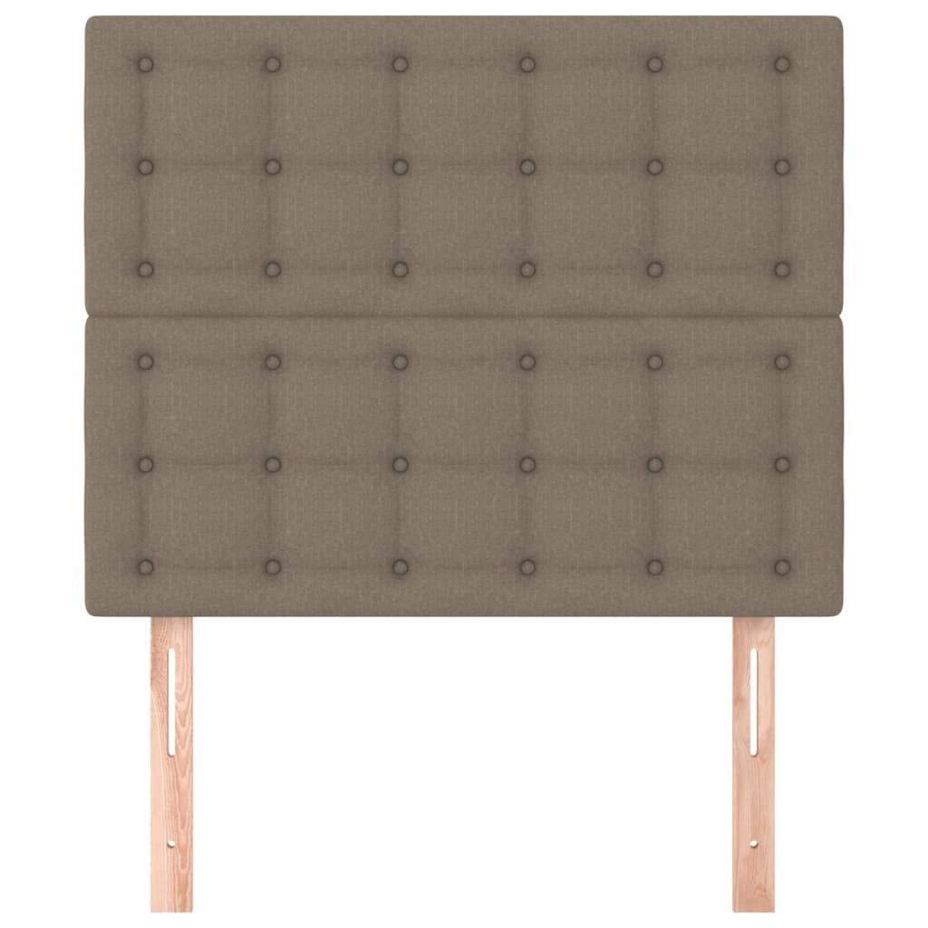 vidaXL Hoofdbord taupe 90x5x118/128 cm Stof