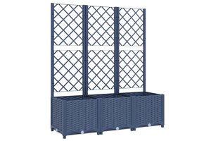 Plantenbak met latwerk Donkergrijs 120x40x136 cm - 41% Korting