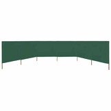 vidaXL Windscherm 6-panelen 800x80 cm stof groen
