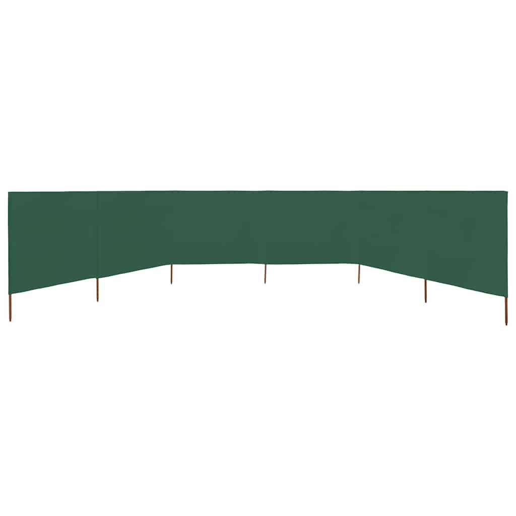 vidaXL Windscherm 6-panelen 800x80 cm stof groen