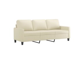 Driezitsbank Crème Kunstleer 180 cm - 41% Korting
