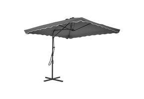 vidaXL Parasol Antraciet Staal 250x250cm - 59% Korting