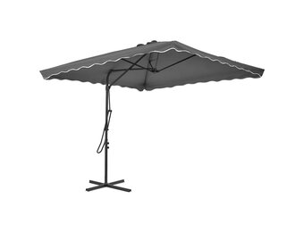 vidaXL Parasol met stalen paal 250x250 cm antraciet