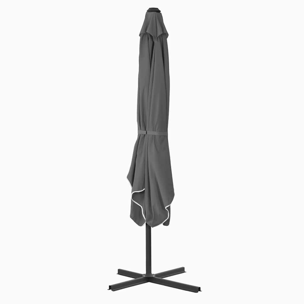 vidaXL Parasol met stalen paal 250x250 cm antraciet