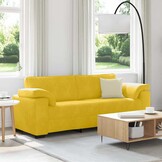 vidaXL 3-zitsbank Geel 220x77x82 cm Fluweel