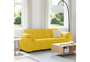 VidaXL 3-zitsbank Geel 220x77x82 cm Fluweel - 41% Korting
