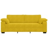 vidaXL 3-zitsbank Geel 220x77x82 cm Fluweel