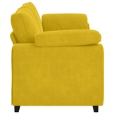 vidaXL 3-zitsbank Geel 220x77x82 cm Fluweel