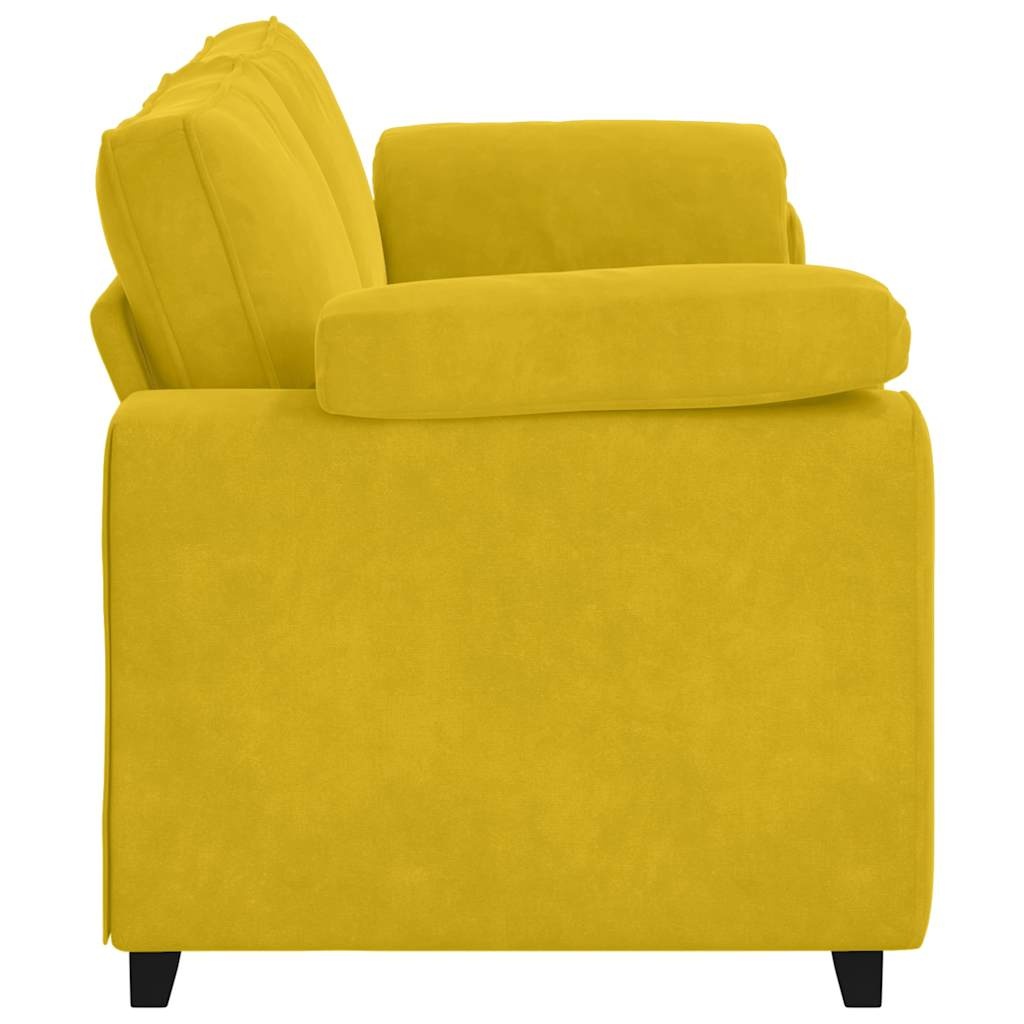 vidaXL 3-zitsbank Geel 220x77x82 cm Fluweel