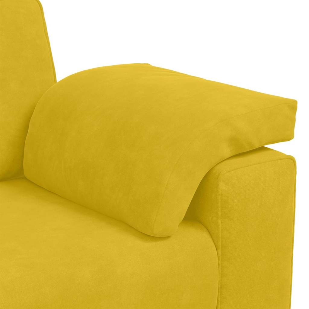 vidaXL 3-zitsbank Geel 220x77x82 cm Fluweel