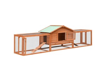 vidaXL Konijnenhok 310x70x87 cm massief grenen- en vurenhout
