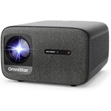OmniStar L80 Projector met WiFi en Bluetooth, 1500 ANSI lumen Native 1080P Video Projector met 4K-ondersteuning, Auto Focus/Keystone, 2x15W Speakers, 200" Display, Compatibel met iOS/Android/TV Stick