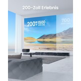 OmniStar L80 Projector met WiFi en Bluetooth, 1500 ANSI lumen Native 1080P Video Projector met 4K-ondersteuning, Auto Focus/Keystone, 2x15W Speakers, 200" Display, Compatibel met iOS/Android/TV Stick