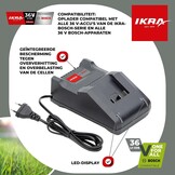 IKRA 36V-acculader/laadstation type AL 36V-20 met LED-display