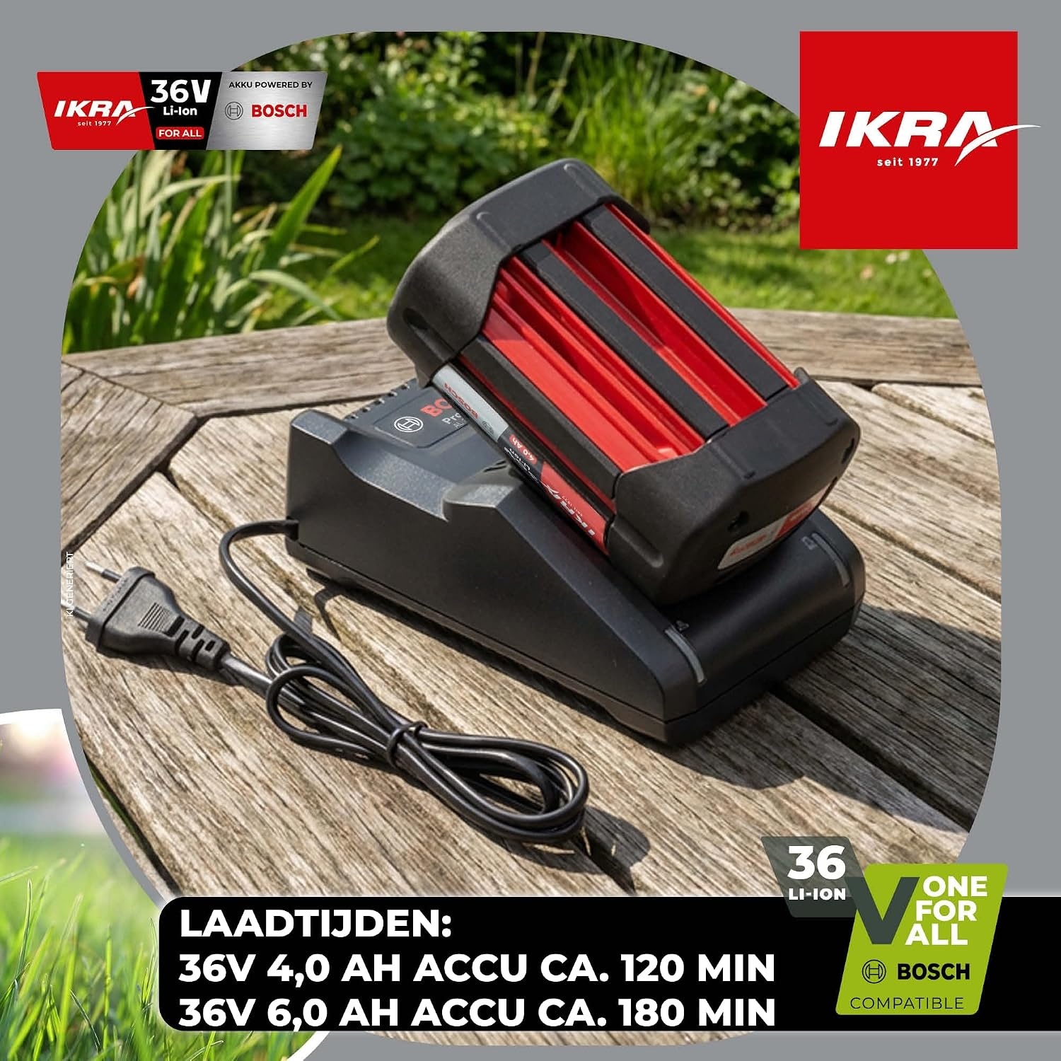 IKRA 36V-acculader/laadstation type AL 36V-20 met LED-display