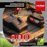 IKRA 36V-acculader/laadstation type AL 36V-20 met LED-display