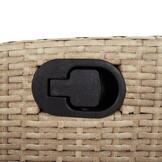 vidaXL Tuinstoel verstelbaar met voetensteun poly rattan gemengd beige