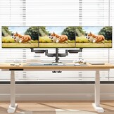 suptek Triple Monitor Mount, 3 Monitor Desk Mount voor Computerschermen tot 27 inch, Triple Monitor Arm Mount met Gasveer, Geschikt voor maximaal 13 pond, MD8003