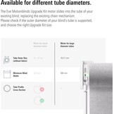 Eve Motionblinds Upgrade Kit voor rolgordijnen (Matter) - Motor voor buizen met grote diameter; upgrade bestaande rolgordijnen;req.Thread Border Router;bediening via spraak/app/geautomatiseerd