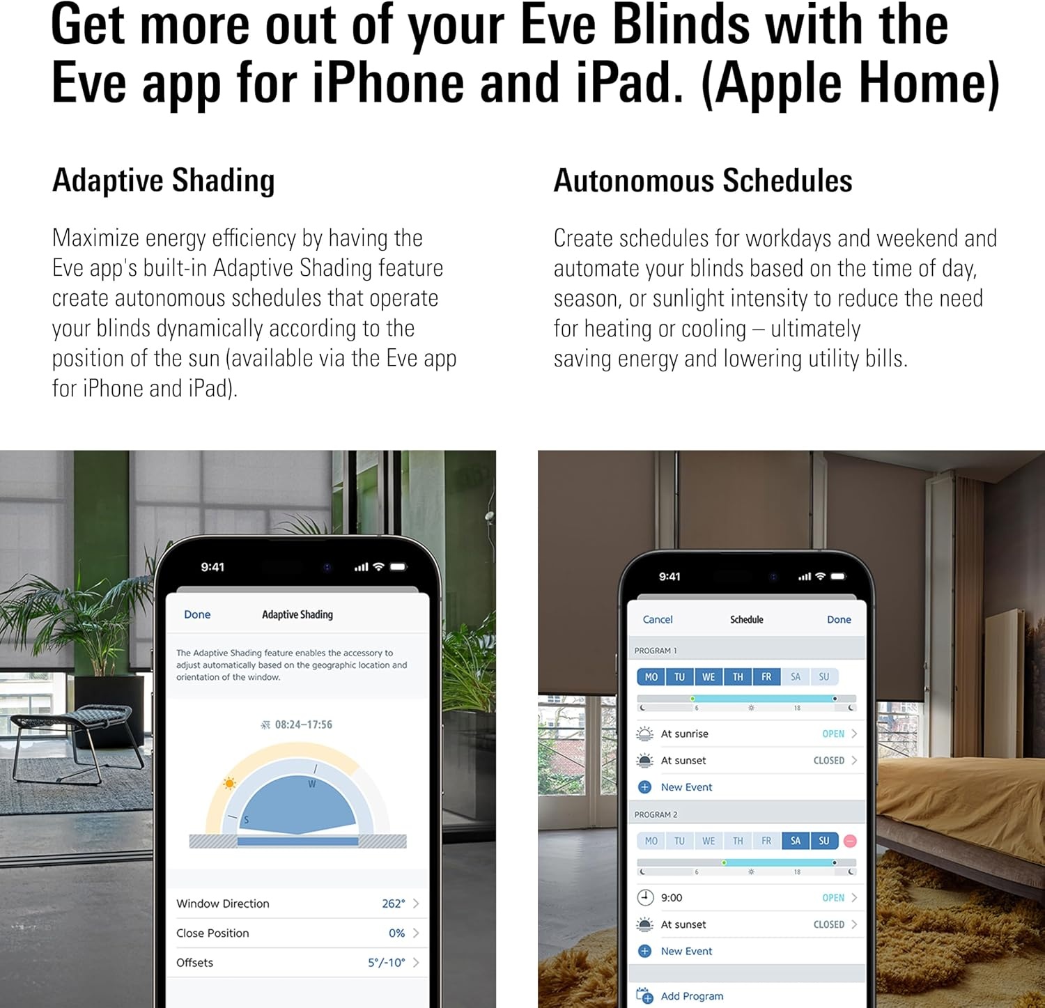 Eve Motionblinds Upgrade Kit voor rolgordijnen (Matter) - Motor voor buizen met grote diameter; upgrade bestaande rolgordijnen;req.Thread Border Router;bediening via spraak/app/geautomatiseerd