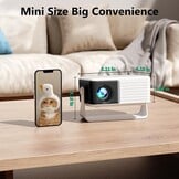 Mini Draagbare Projector - Ondersteunt Full HD 1080P, Yoton Y3 Projector Compatibel met Mobiel, Telefoons, PC, PS5 en Xbox, USB, HDMI, SD, AV Ingangen, Ideaal voor Kinderen als Cadeau