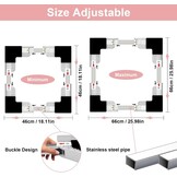 NIUXX Universeel verbindingsframe set voor wasmachine en droger, tusseninbouwframe kit voor 46-66 cm wasmachine-droger, stapelbouwset met ratelkabel, tusseninbouwset voor bijkeuken