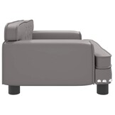 vidaXL Kinderbank 70x45x30 cm kunstleer grijs
