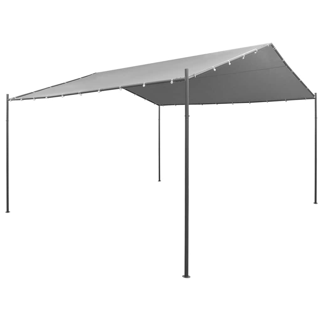 vidaXL Tuinprieel 400x400x260 cm staal antraciet