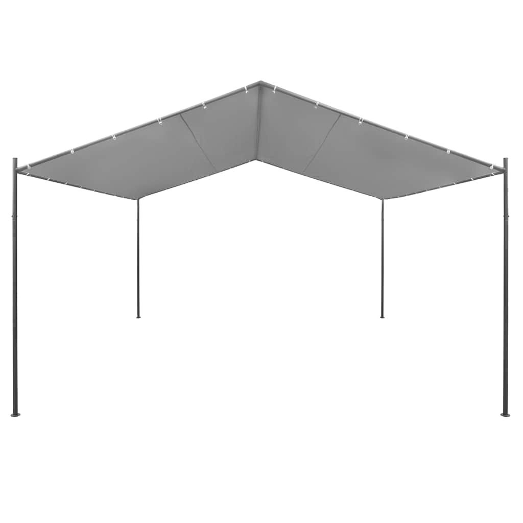 vidaXL Tuinprieel 400x400x260 cm staal antraciet