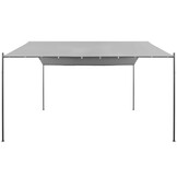 vidaXL Tuinprieel 400x400x260 cm staal antraciet