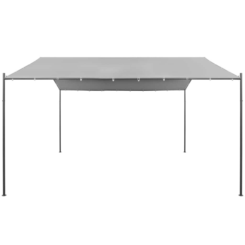 vidaXL Tuinprieel 400x400x260 cm staal antraciet