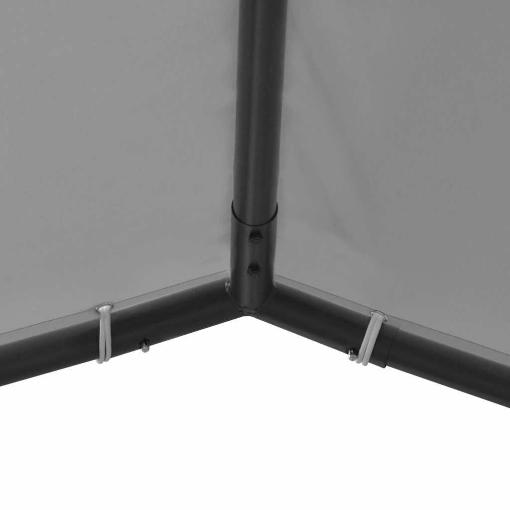 vidaXL Tuinprieel 400x400x260 cm staal antraciet
