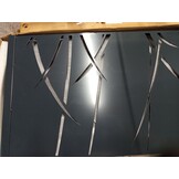 vidaXL Poort 105x130 cm met grasontwerp staal antracietkleurig