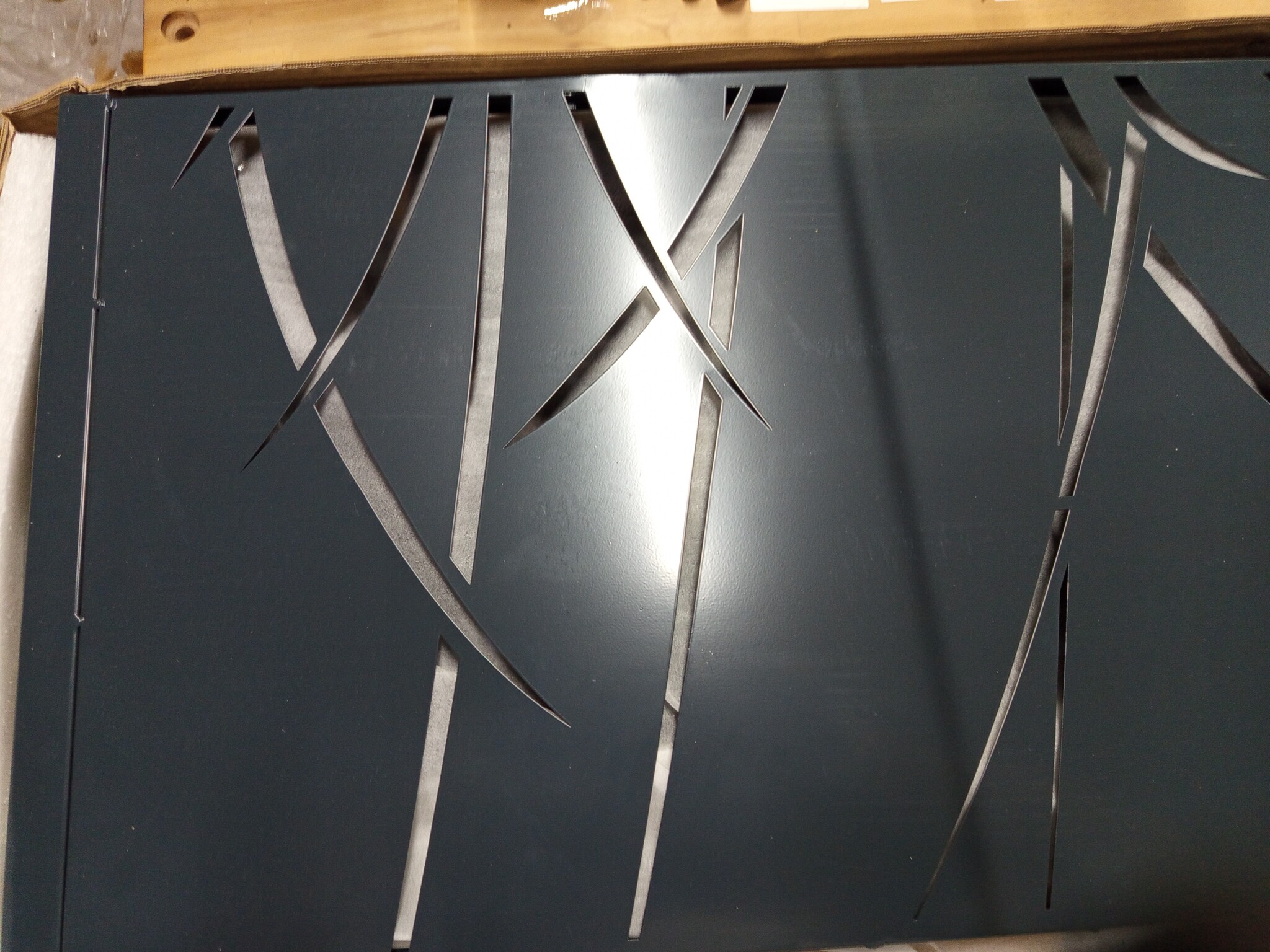 vidaXL Poort 105x130 cm met grasontwerp staal antracietkleurig