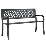 vidaXL Tuinbank 120 cm staal zwart