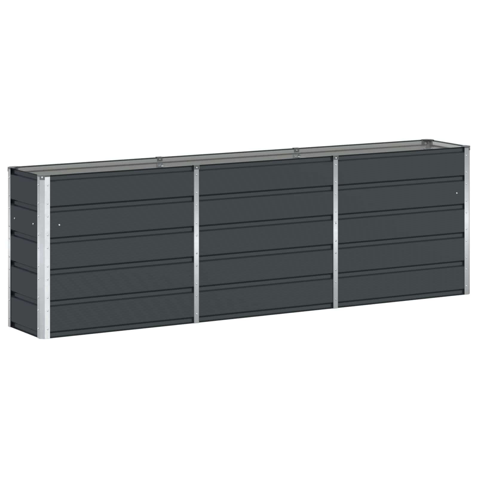 vidaXL Plantenbak Antraciet 240 x 40 x 75 cm Staal