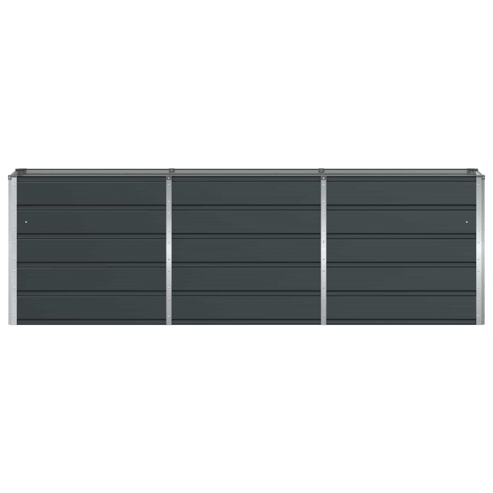vidaXL Plantenbak Antraciet 240 x 40 x 75 cm Staal