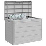 vidaXL Kussenbox 77,5x44,5x53 cm polypropeen grijs
