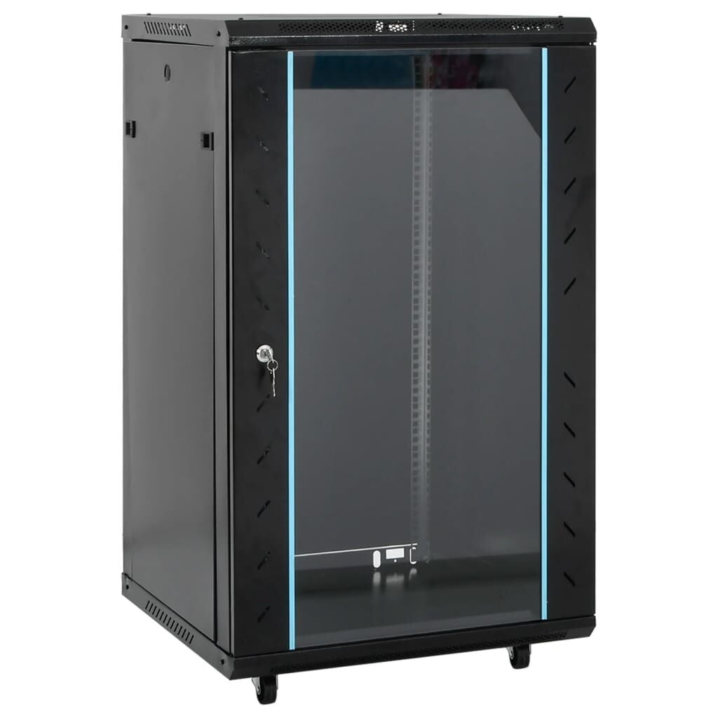 vidaXL Netwerkkast met draaiwieltjes 18U 19" IP20 60x60x100 cm