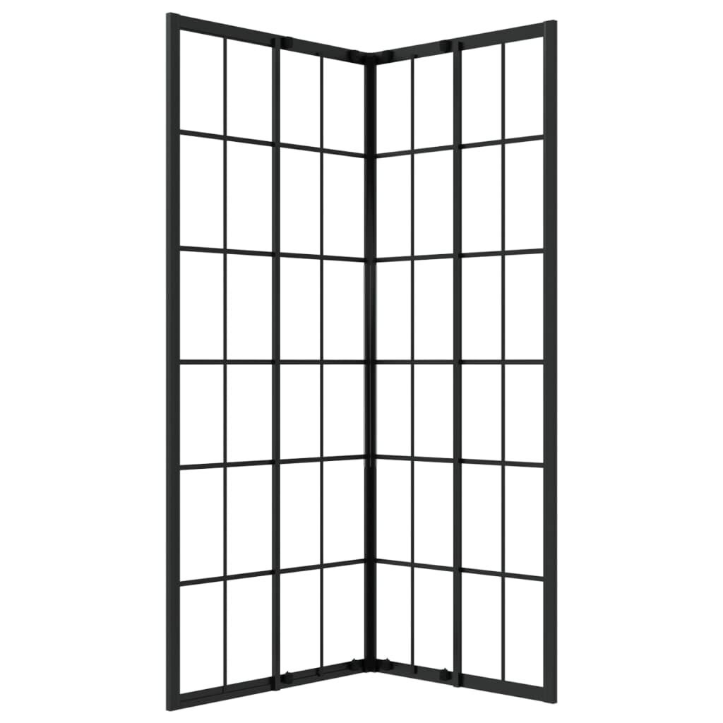 Douchecabine 80x70x180 cm ESG met Zwarte Rasterprint - 62% Korting