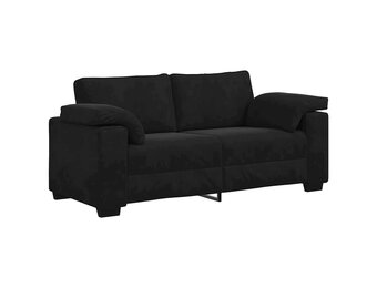 vidaXL Loveseat bank 140 cm fluweel zwart