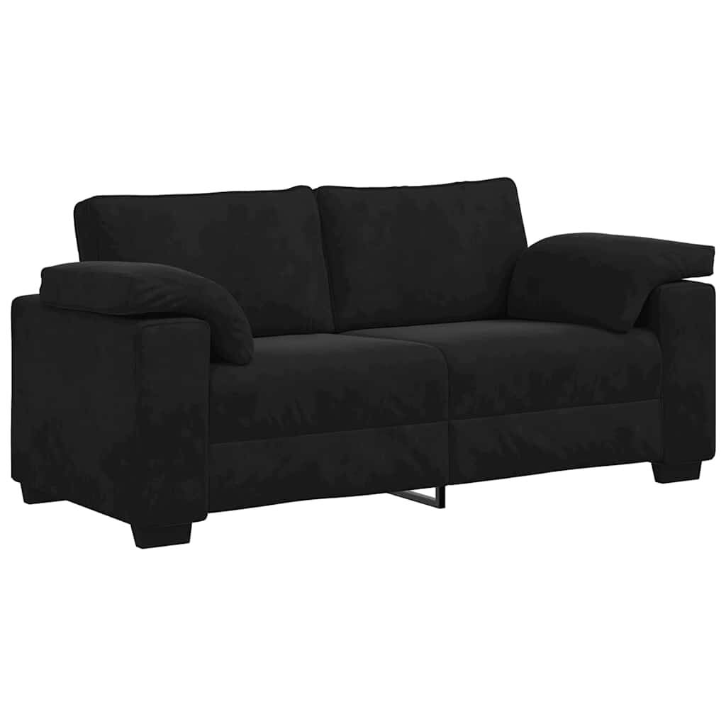 vidaXL Loveseat bank 140 cm fluweel zwart